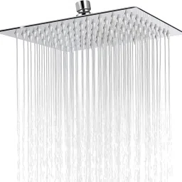 SS-304 Grade, 8 inch Square Silver Over Head Shower only Fixed Mount-image-39