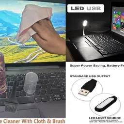 ANJO USB Keyboard-LED Mouse-Mouse Pad-3in1 Cleaner-2 in 1 OTG Micro & Type C-LED Combo Set image 4