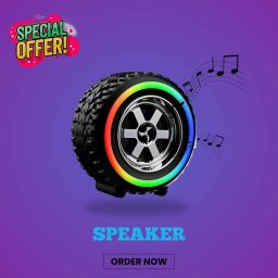 FRONY DJ BOX Tyre Bluetooth Speaker Powerful Sound,Indoor &Outdoor with RGB LightZP96 12 W Bluetooth Party Speaker-12