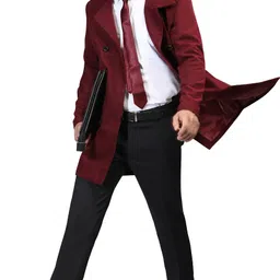 honnete Acrylic Polyester Solid Coat For Men-picture-38