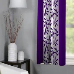 150 cm (5 ft) Polyester Semi Transparent Window Curtain Single Curtain-10