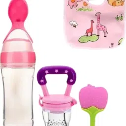 Baby Feeding & Teething Combo – 4-in-1 Set for Easy Feeding and Teething Relief Teether and Feeder-image-75