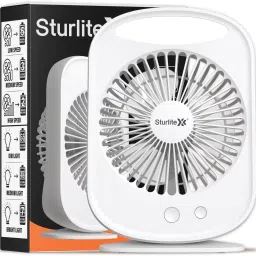 Airify 10W Mini Portable Table Fan + Lamp| 3 Speed Modes| 3 Lighting Modes 5 hrs Lantern Emergency Light-11