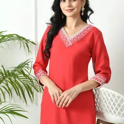 MEESAN Yoke-Designed Straight Tunic-picture-4