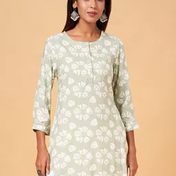 RANGMANCH BY PANTALOONS Floral Printed Round Neck Kurti-image-21