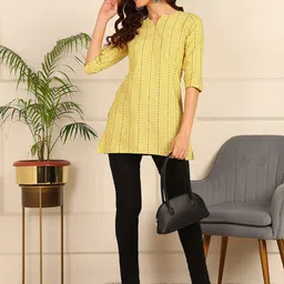 DSK STUDIO Geometric Printed Cotton Kurti-picture-30