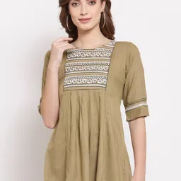 SERONA FABRICS Floral Embroidered Tunic-image-78