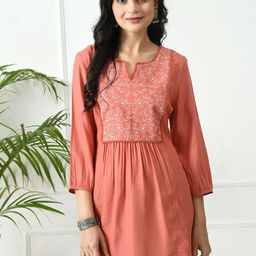 MEESAN Printed A-Line Tunic-picture-30