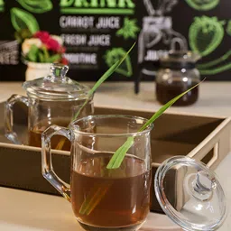 Aura Transparent 2 Pieces Glass Glossy Mugs & Lid 380 ml-image-25