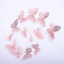 Jaamso Royals Brown 12 Pieces Birds And Animals Self Adhesive Wall Stickers-image-8