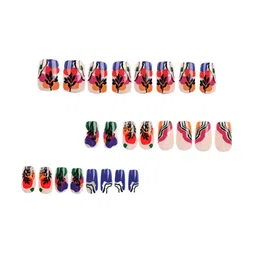 Secret Lives Glossy with Leaves Design Nail Art- 24 Pcs-51
