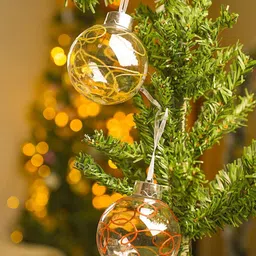 MARKET99 Transparent 2 Pieces Balls Tree Ornaments Christmas Decor-4