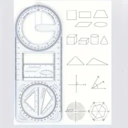 keftriax Multifunctional Geometric Drawing Ruler Ruler image 2