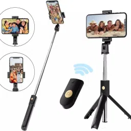 Headrick Bluetooth Extendable Wireless Remote Stand 3-in-1 Multifunctional Selfie Stick Tripod, Tripod Kit, Tripod Bracket-18