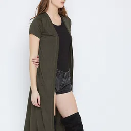 PUNK Graphic Printed Open Front Longline Shrug image 2