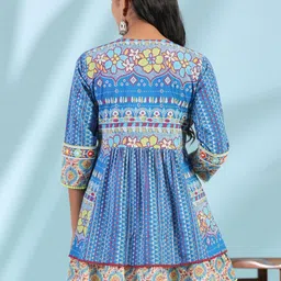 Juniper Floral Printed Thread Work Tunic image 2