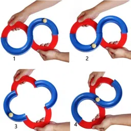 kp enterprise 8 Shape Infinite Loop Interaction creative Track Toy with 2 Bouncing Ball image 3
