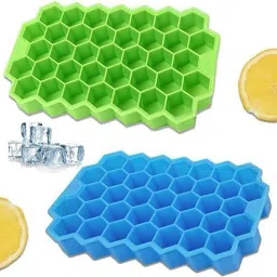 Ice Cube Tray with Silicon Ice Mold Trays Flexible Silicone Honeycomb Design Multicolor Silicone Ice Cube Tray-5
