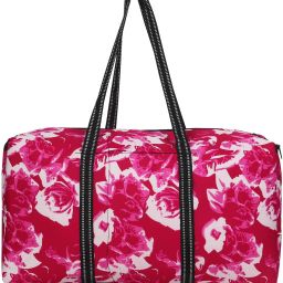10 L Hand Duffel Bag - TT Girls Pink Flower Bag Man Woman Extra Larze Space Duffles Travel Bag - Pink - Regular Capacity-image-92