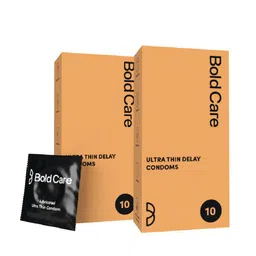 Bold Care Set of 2 Ultra Thin Delay Condoms - 10 Pieces Each-58