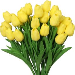 TUL0911 Yellow Tulips Artificial Flower-image-71