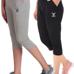 Sporty Women’s Capri Leggings Perfect for Workouts & Outdoor Fun Women Grey, Black Capri-image-61
