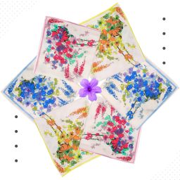 JUNO LUXE JL-1280-LP-G PREMIUM HANKIES FOR LADIES ["Pink, Blue, Yellow"] Handkerchief-image-91
