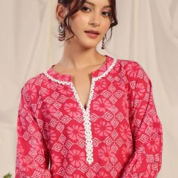 Women Pure Cotton Kurta Pant Set-image-93