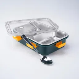 Leakage Proof Food Container 2 Compartment for School, Office Kids & Adults K0 2 Containers Lunch Box-image-60