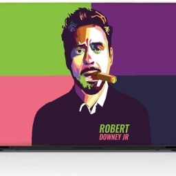 gray wall Robert Jr Vinyl Laptop Skin Compatible for 13.3 inch-image-89