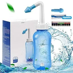 Neti Pots for Sinus Rinse Bottle Nose Wash Manual Nasal Aspirator-17