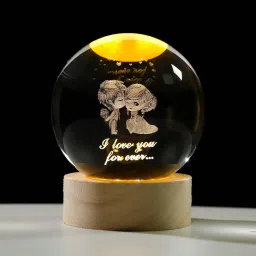 Lovers Glass Ball Night LED Lamp with Woodern Base Decorative Lamp Night Lamp-14