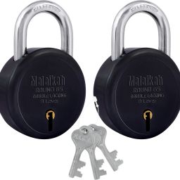 Black Round 65 Common Key Pack of 2 Padlock-image-24