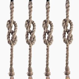 Hanging Set Pendant Rope Lights with E27 Holder for Ceiling Hanging Pack of 4 Pendants Ceiling Lamp-image-0