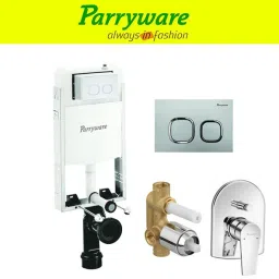 Half Frame Concealed Cistern, with divater body upper Praseo set of 1 pic 397 Dual Flush Tank-picture-0