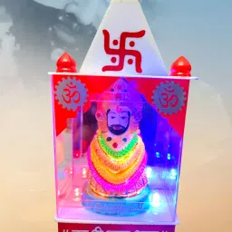 Khatu Shyam light and khatu Shyam mandir and colour full lighting Decorative Showpiece - 17 cm-34
