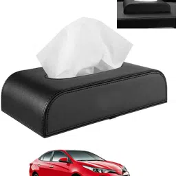 Leathrite New Design Black D-Shape Tissue Holder For-Yaris Toyota 2013 Vehicle Tissue Dispenser-40