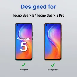 Zapcase Edge To Edge Tempered Glass for Tecno Spark 5 image 2