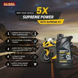 silboil SUPREME 4T -QWICK 20W-50 ( API: SM) ( JASO: MA-2) High Performance Synthetic Blend Engine Oil image 4