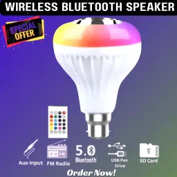 GUGGU Bluetooth Music Bulb Speaker With Remote Control Change Disco light for HomeE31 Smart Bulb-picture-31
