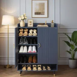 crystal furnitech Luxora 2 Door Shoe Cabinet In Dark Grey Color-picture-11