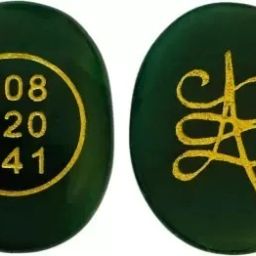 Zibu Coin Original Green Jade Crystal Stone for Good Luck Money and Prosperity Decorative Showpiece - 4 cm-image-26