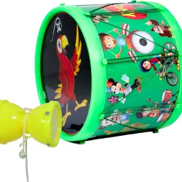 Musical Medium Damru(8.3x10.2cm) with Big Drum(22.3x16.9cm)-14