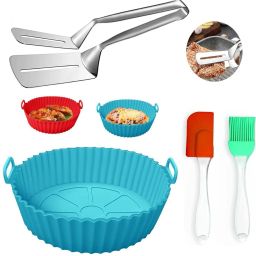 2Pcs AIRFRYER TRAY & 1Pcs STAINLESS TONG & 1Pcs OLIBRUSH Airfryer Tray-image-25