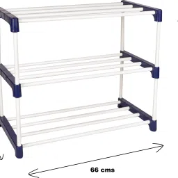 bazooka 3 Layer Book Shelf for Home Library Multipurpose Storage Organizer Rack Stand Metal Open Book Shelf image 4