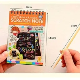barbarik A5 Size Small Rainbow Scratch (10 Pages each) Paper Notes for Kids (Pack of 2) image 3
