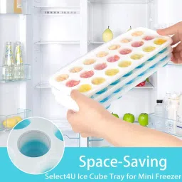 revatakg 1 L Silicone 21 Cavity Pop Up Flexible Silicone Ice Cube Trays with Lid with Easy Release Ice Bucket image 2