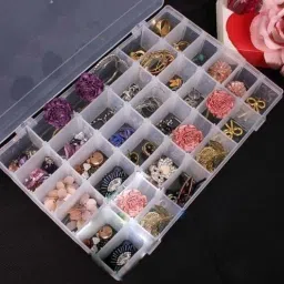 36 Grids Clear Plastic Storage Box with Adjustable Dividers Organizer Pills Drugs Earrings Bead Jewelry Small Storage Box Case - (Pack of 1 Transparent Color) Drawer Divider-image-23