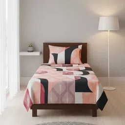 matangeez Cotton Blend Single Flat 260 TC Abstract Bedsheet-picture-11
