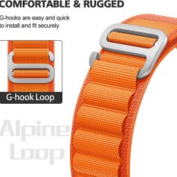 MADHAV ultra orange starp 45 mm Fabric Watch Strap-image-32